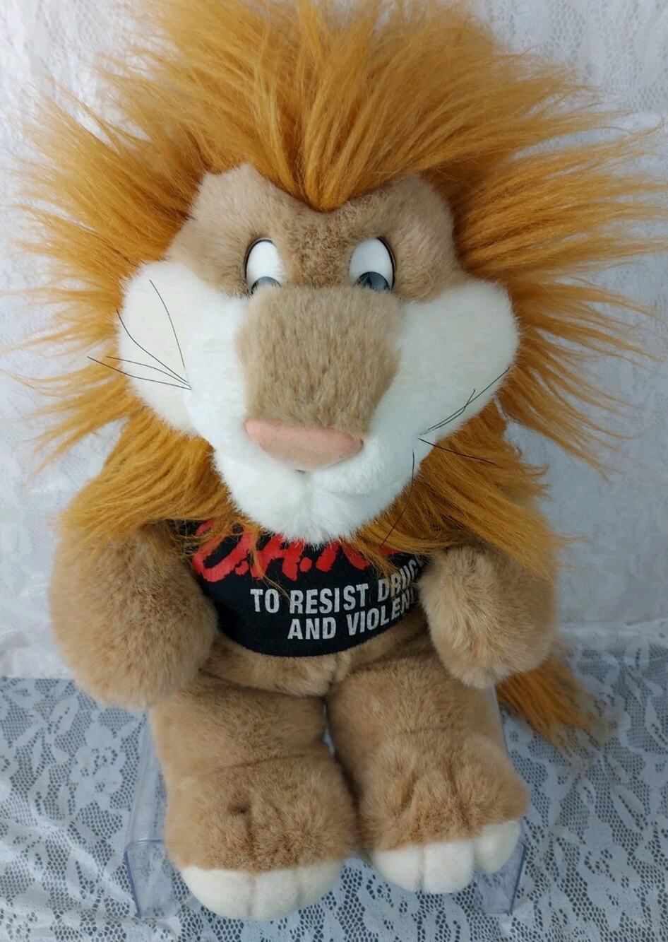 Commonwealth Lion D.A.R.E. Daren 18" Plush Stuffed Mascot Toy 1994 90s VTG